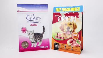 Qual seal flat bottom stand up pouch for pet food