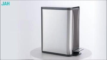 Pedal stainless steel trash can