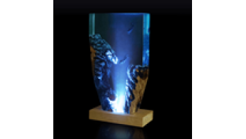 Creative Resin Crafts - Wooden Resin Lamp with Diver, Shark, Jellyfish Design1
