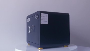 Dark blue color solid steel fingerprint lock home security safe box1
