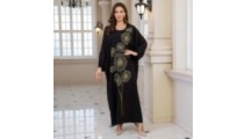 Elegant Embroidered Rayon Abaya African Style Long Sleeve Bikini Cover-Up Modest Summer Dress for Women1