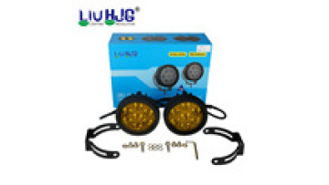 HJG New 20W 40W 50W 60W Protective Cover White YellowLens spotlight Motorcycle LED Headlight with Cooling Fan1