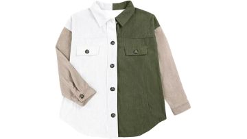 Color-matching corduroy jacket