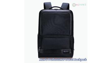 Slim Split Leather Trim Laptop Backpack