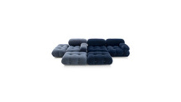 Modern living room furniture set navy blue velvet fabric modular sofa design style sectional sofas1