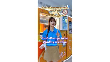 Smart Fresh Orange Juice Vending Machine|Running a beverage operation = hauling stock + cleaning + manning the shop 24/7?