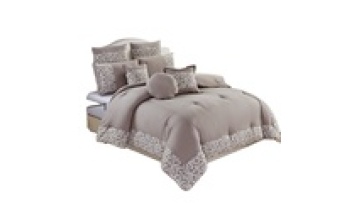 Customized design 100% polyester microfiber bedding sets 7 pieces comforter luxury embroidery comforter sets bedding1