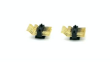 1.27mm Pitch Pin header Connector With Side Posts Dual Row Right Angle SMT SQ0.4/0.46mm H2.5mm 2*6P