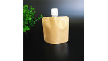 Custom Cosmetic Liquid Kraft Paper Stand-Up Spout Pouch Bags1