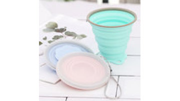150ml 350ml Outdoor Buckle Coffee Cup Foldable Water Cup Reusable Folding Collapsible Silicone Coffee Cup with Straw1