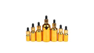gold glass essential oil glass bottle