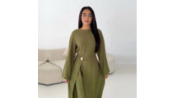 Simple Wholesale Muslim Women Jalabiya Middle East Islamic Long Dress Modest Abaya Dress1