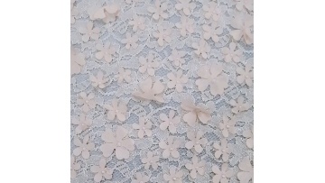 French Swiss 3d Flower Tulle Embroidery High Quality Tulle Net Nylon Lace Fabric1