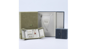 Han Hong Wholesale custom logo jewelry packaging box High quality velvet square bracelet necklace earrings ring jewelry box set1