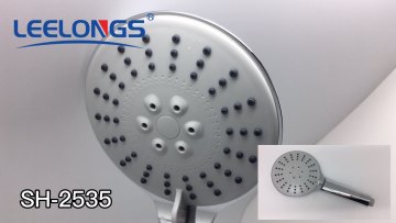 12cm Durable Solid Fashion Bath 3 Functions Hand Shower Set with PVC Silver Flexible Hose1