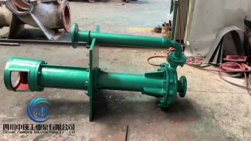 Vertical fully cantilever submerged slurry pump