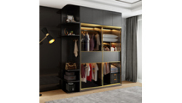 Light luxury sliding door wardrobe simple modern wardrobe dressing table integrated Nordic sliding door home bedroom glass wardr1