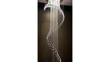 Modern Luxury Spiral Beaded Chandelier