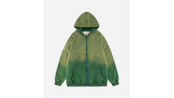Wholesale Sun Faded Hoodies 420g French Terry Cotton Custom Acid Wash Zip Up  Hoodie for Men1