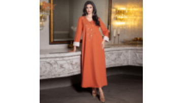 Middle East Latest Abaya Fashion Kaftan Dresses Hand-stitched Diamond Dubai Arabic Robe Muslim Dress for Women1