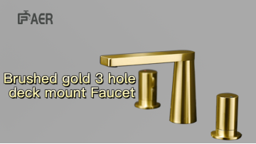 Stylish three hole bathtub faucet