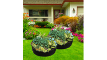 Round Green Grow Bags Felt Gardening Planter Pots Fabric Planters with  Handles1