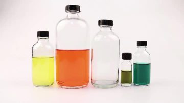 clear boston glass bottle