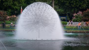 Dandelion-shaped water fountain
