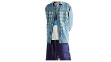 custom Stripe Long Sleeve Slim Design Tops Men's Clothes Lapel Casual Denim Shirt1