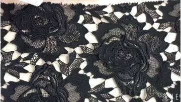 african lace fabrics black white small jacquard guipure lace fabric1