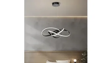 Stylish Black Steel Linear Hanging Lamp for Living Rooms1