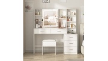 Bedroom Furniture household White Led Light low price Storage Optional Dresser Dressing Vanity Makeup  Table With LED1