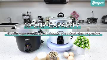 10-Cup Drum Rice Cooker with Aluminum Steamer