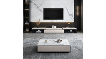 TV cabinet coffee table integrated modern slate TV cabinet living room furniture light luxury floor cabinet1