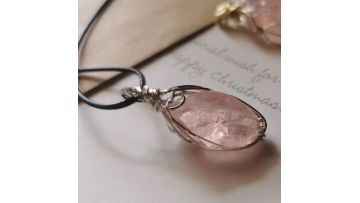 Pink crystal pendant rough