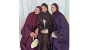 Wholesale Women Turkish Arab Kaftan Long Sleeve Maxi Dress Islamic Clothing Pattern Embroidery Sleeve Abaya Muslim Dresses1