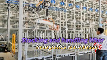 Stacking and handling in logistics warehouse