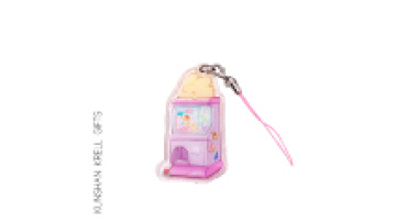 Colourful Bunny Machine Acrylic Cute Charm Keychain Custom Acrylic KeyChain1