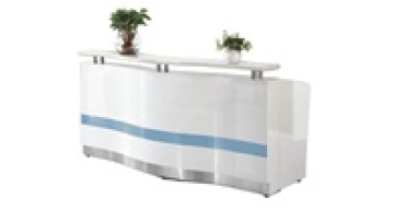 Modern White Salon and Hospital Barber Shop Front Canter 2020 the Hot Sale Glossy Baking Paint Office Furniture Reception Desk1