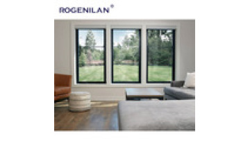 Rogenilan European standard modern style hurricane resistant large view aluminum fixed glass picture windows1