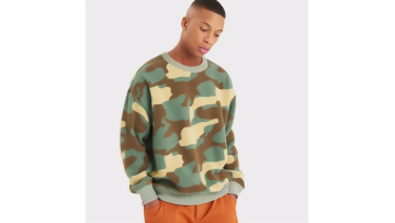 Knit hoodie of man