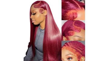 99j Burgundy Lace Front Wigs Human Hair 