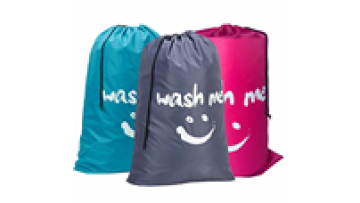 Custom Logo Wholesale Travel Foldable Nylon Polyester Drawstring Laundry Bags1