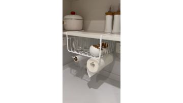 Cabinet hanging basket 2 (white spray painted)~1