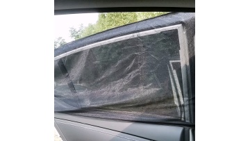 summer black mesh foldable car side sunshade cover1