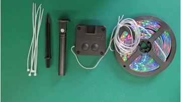 Solar RGB 5M 150LED Strip Light outdoor RGB 2835 Flexible Light Ribbon Tape Waterproof LED Strip Back light Garden Decor1