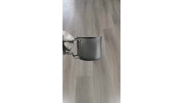 Titanium Cup with Foldable Handle
