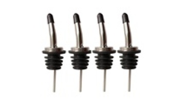 Stainless Steel Wine Pourer Set for Liquor, Olive Oil, Coffee, Syrup, and Vinegar Bottles1