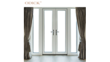 Modern Strong Thermal Broken Aluminum Slim Frame German Hardware Double Leaf Temper Glass Exterior Door Modern1