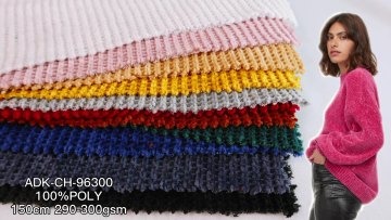 Colorful cheap textiles polyester stripe dyed chenille knit fabric rolls turkish1